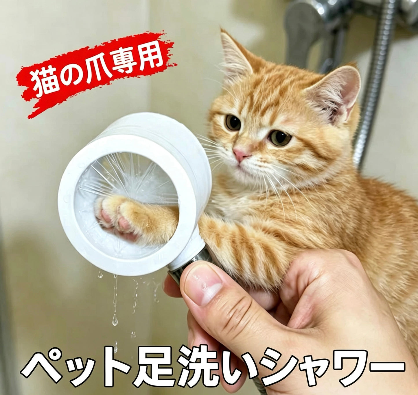S  57  .ペット用足洗いカップ シャワーヘッド付き | 持ち運び ポータブル 犬 猫 足洗いボトル 万能回転 シャワーノズル 散歩 足元ケア 汚れ落とし