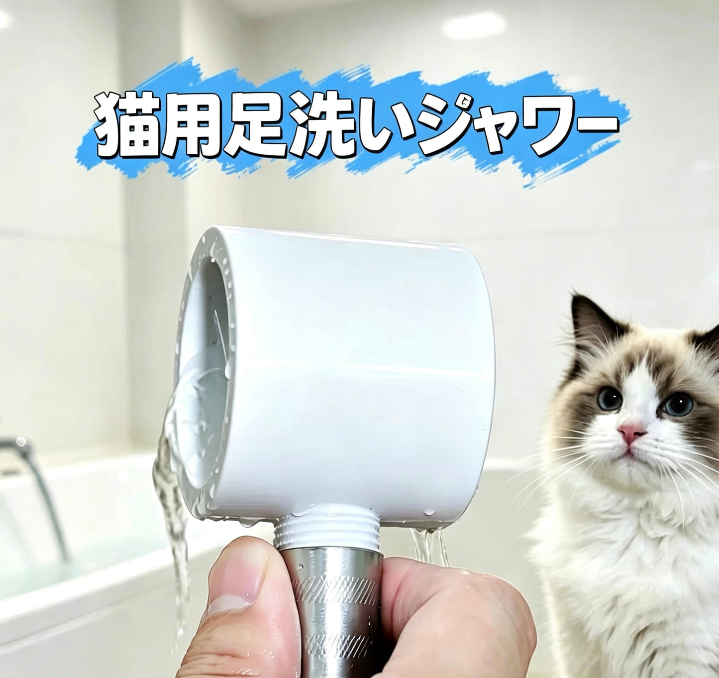 S  57  .ペット用足洗いカップ シャワーヘッド付き | 持ち運び ポータブル 犬 猫 足洗いボトル 万能回転 シャワーノズル 散歩 足元ケア 汚れ落とし
