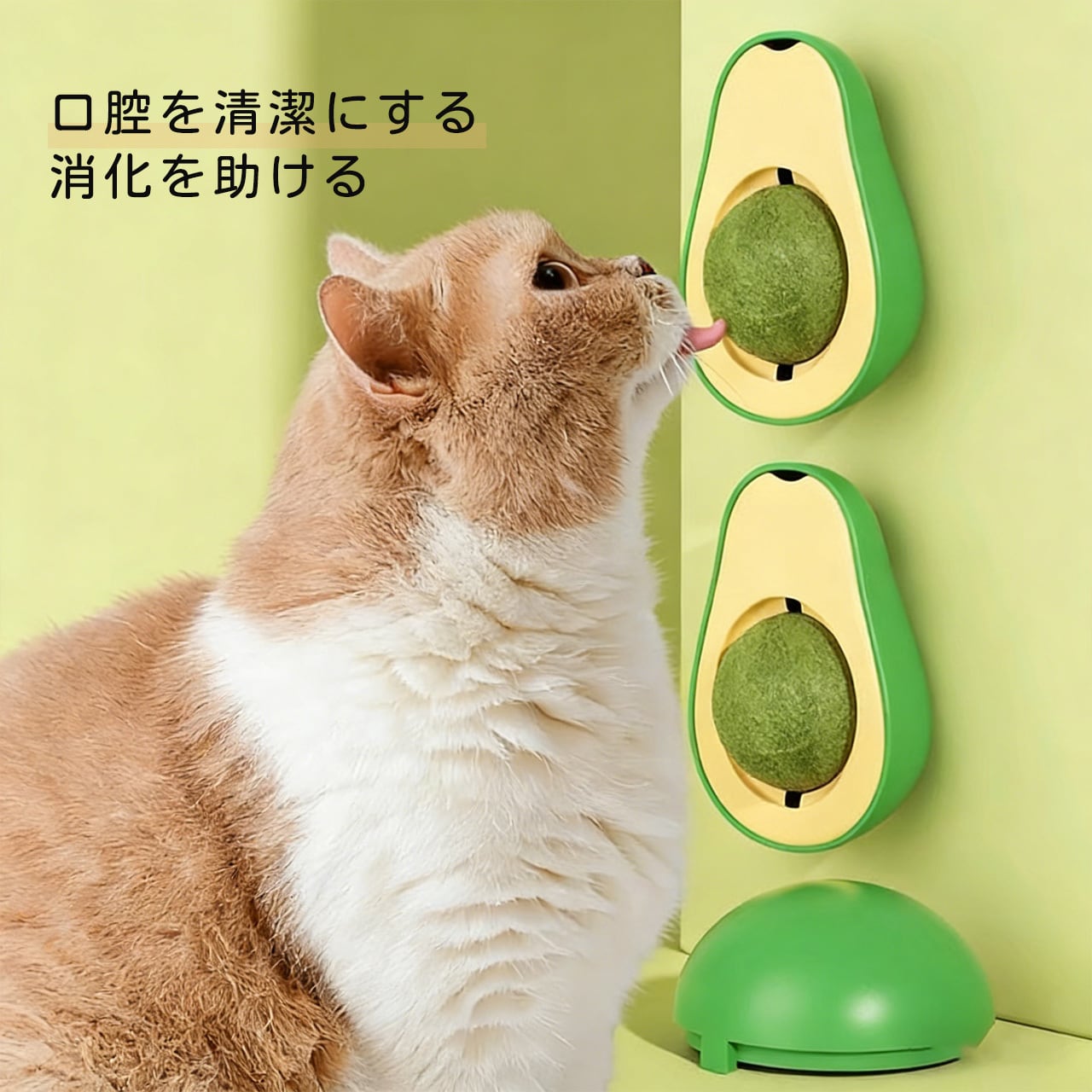 ハッカボール アボカドペロペロトイ 仔猫用耐咬 歯磨き解闷ネコおもちゃ