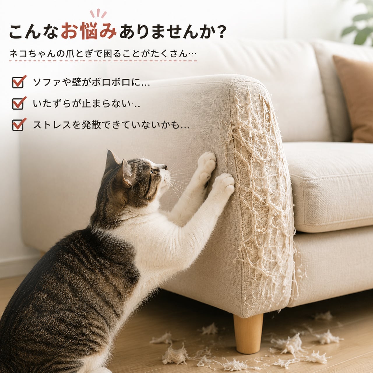 りんご型キャットスクラッチャー（猫用爪とぎ）-3 色展開