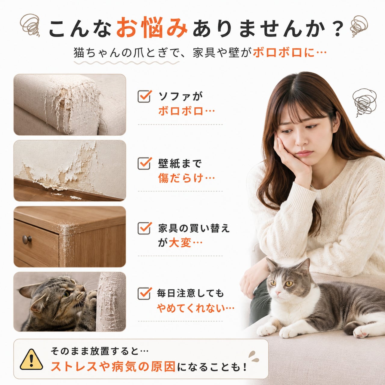 壁貼り猫爪とぎマット