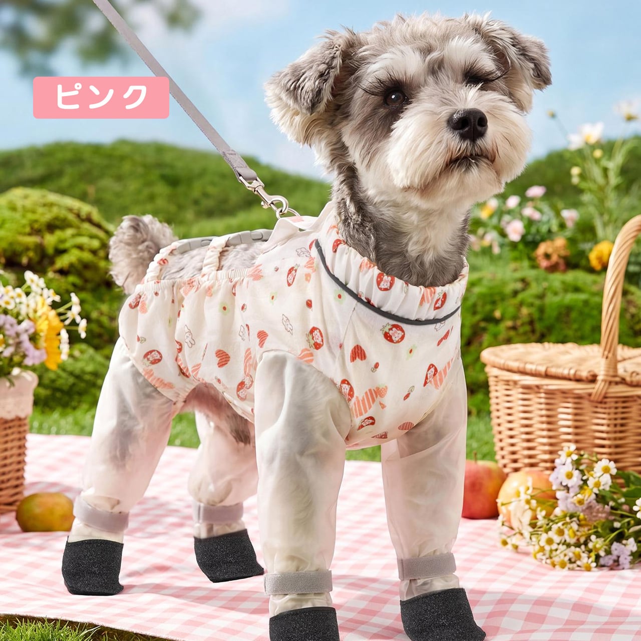 犬用レインウェア 四脚タイプ｜防水・防汚・防泥設計｜軽量通気性抜群 お腹までしっかりガード｜梅雨時期のお散歩に最適｜犬用アウトドアウェア