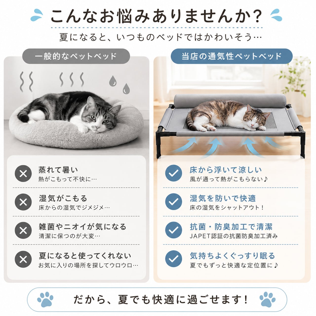 S  53  .ペット用防湿通気メッシュ 洗える取り外し可能な大型犬猫用キャンプベッド