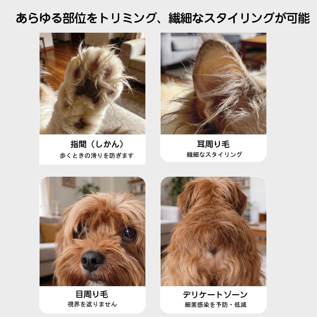 親指サイズ ペット用電動バリカン 猫用足裏毛剃り 犬用バリカン 局所トリミング 足裏毛カッター