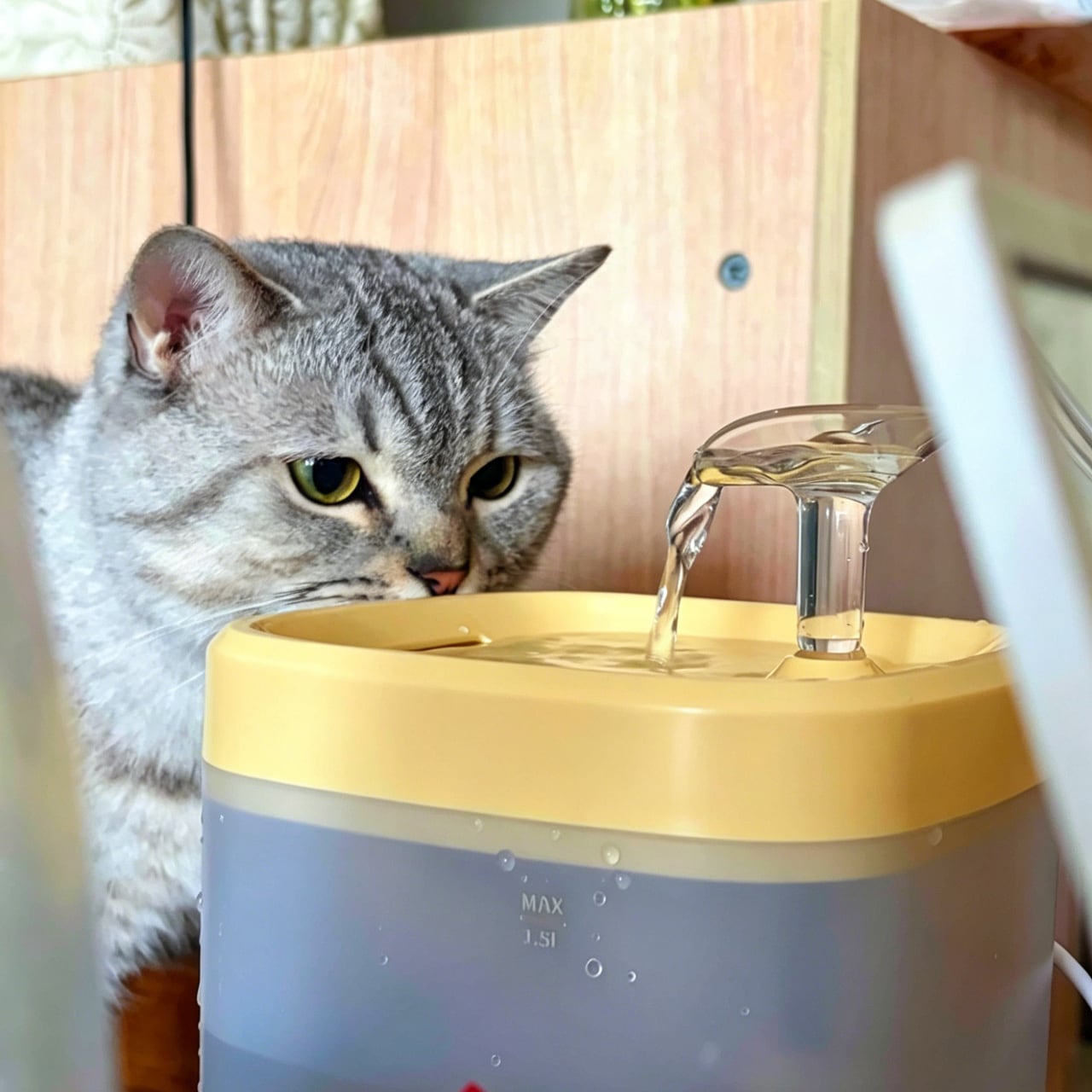 猫用自動給水器 活水循環ウォーターファウンテン フィルター搭載 静音設計 猫犬兼用 熱中症対策 水分補給 梅雨・夏対応
